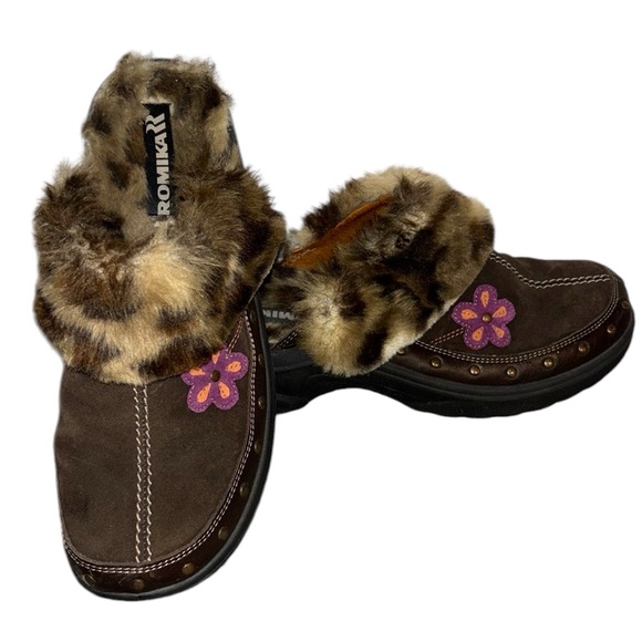 Romika Shoes - ROMIKA faux fur lined flower clogs women’s eur 40/ US 9.5
